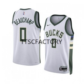 Maillot Basket Homme Milwaukee Bucks MarJon Beauchamp 0 Nike 2022-23 Association Edition Blanc Swingman